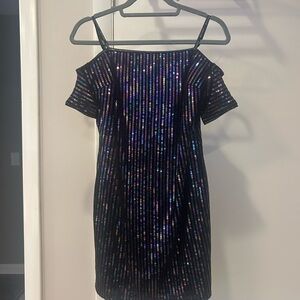 G by Guess Black Sequin Mini Dress